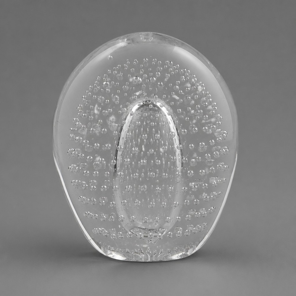 Vintage Glass Menagerie Hand Blown‎ Art Glass Controlled Bubble Paper Weight 3"